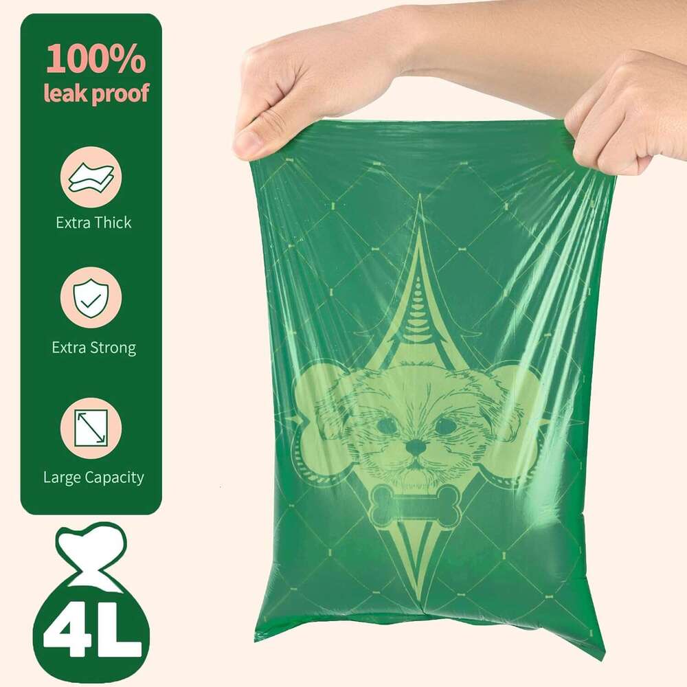 DHPET Dog Poop Bags Rolls Compo-stable 100% Leak Proof Dog Waste Bags Strong Trash Bags Dog Bags Scented Dog Feces Bags Trash Bags 270 Bags 18 Pack of