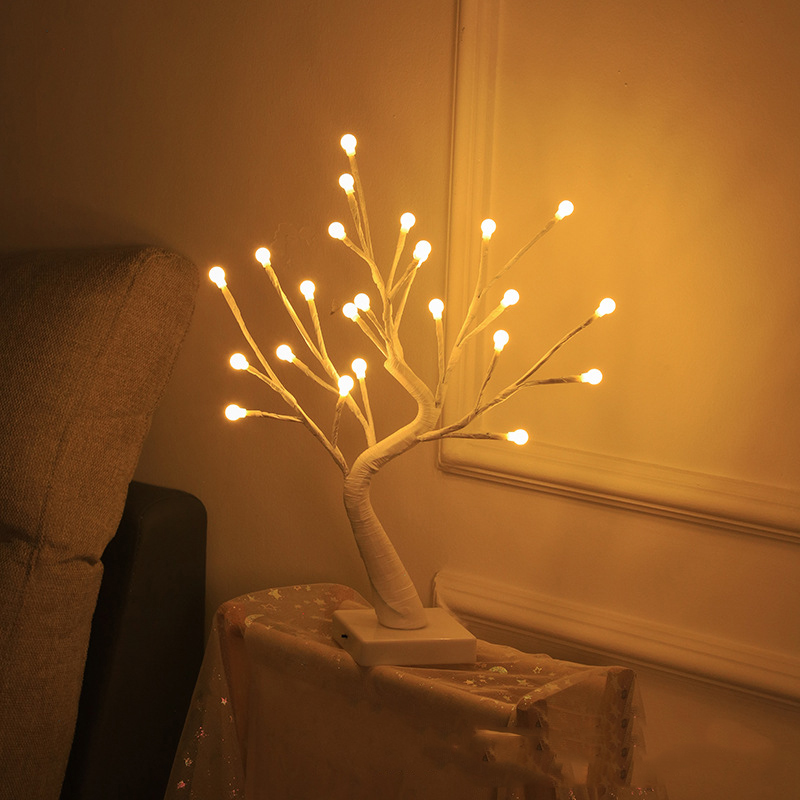 LED Simulated Small Tree Light - Spherical Star Night Lamp for Room Decoration