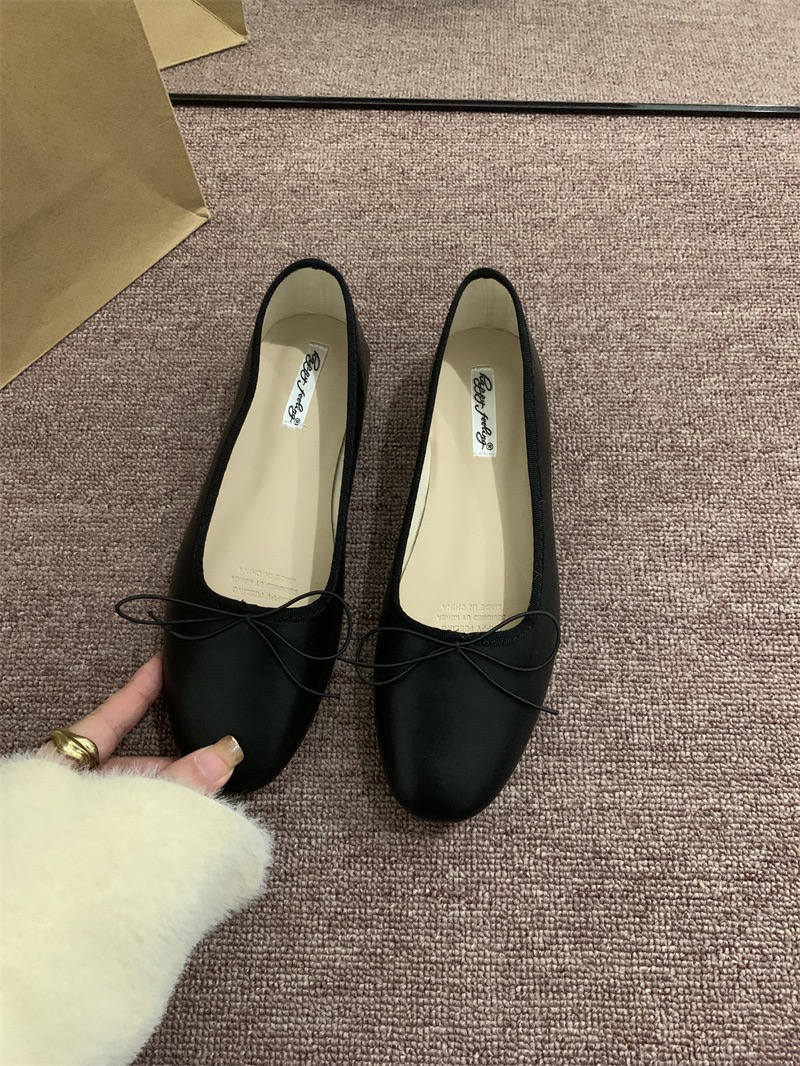 2025 NEW soft bowtie moccasins round toe foldable shoes casual design leaopard slip on loafers women comfy ballet flats hurenlakeshoes