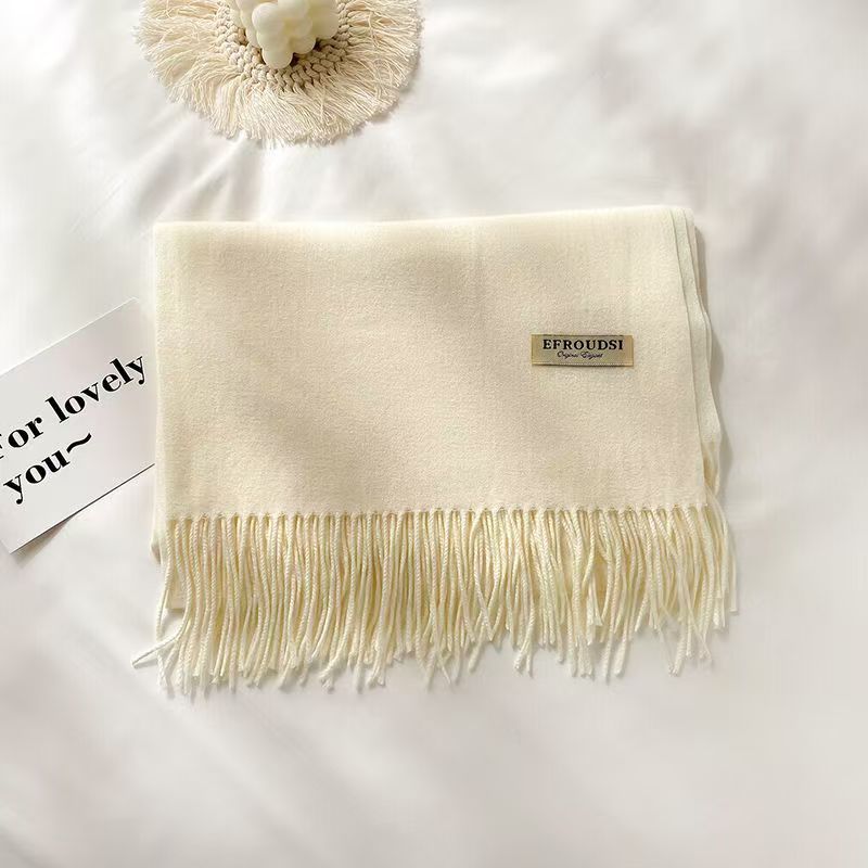 T009 scarf for women, winter warm and versatile, new thickened wool neck scarf, sweet Korean style