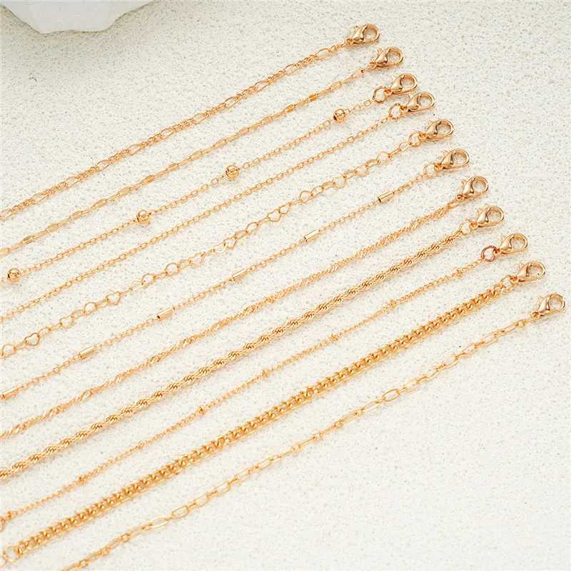 11-piece Cuban Chain Bracelet Set for Women Gold Color Boho Retro Thick Twist Trendy Quality Jewelry Gifts 2024 XJ250707