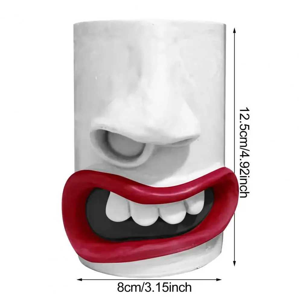 Handmade Funny Face Tissue Holder Bedro Nose Facial Tissue Organizer Funny Nose Drawing Tissue Box Decoration Y241218