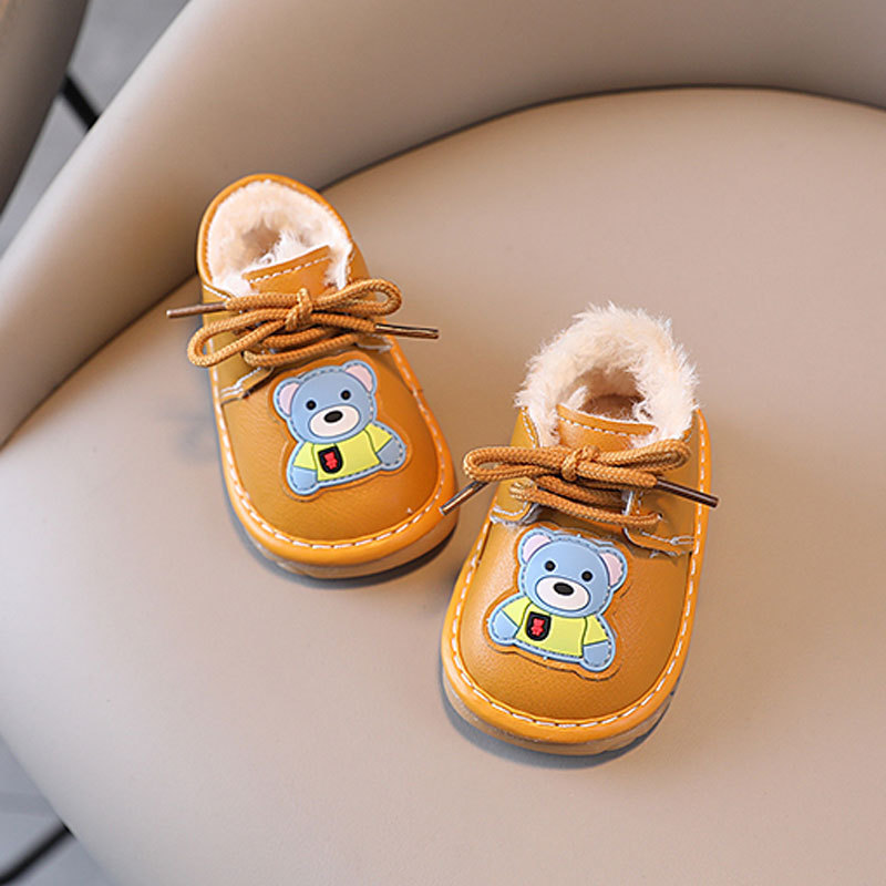 Infant Winter First Walkers Shoes Plush Warm Baby Girl Shoes Cute Cartoon Casual Boy Shoes Cutefeet Flat Soft Comfortable Toddler Shoes Sizes 16 - 20