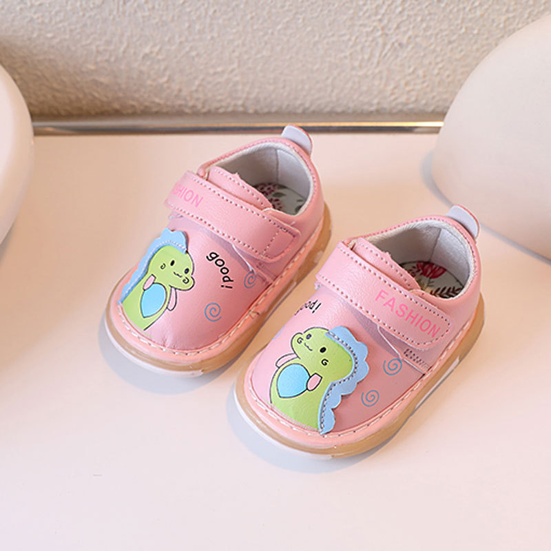 Newborn Baby Squeaky Shoes Soft Non-slip Infant Toddler Leather Cutefeet First Walkers Autumn Spring Little Kids Shoes Sizes 15 - 19