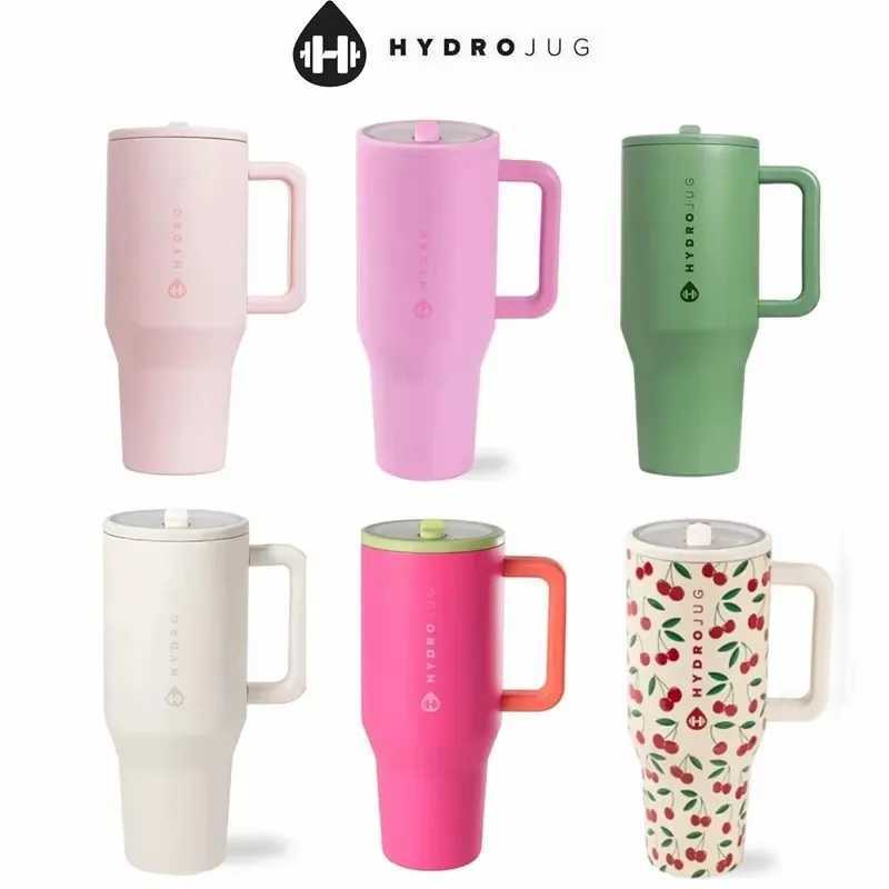 New HydroJug travel car 32OZ straw hat stainless steel vacuum cleaner Lnsated car g double wall Lced travel hot cup Y241217