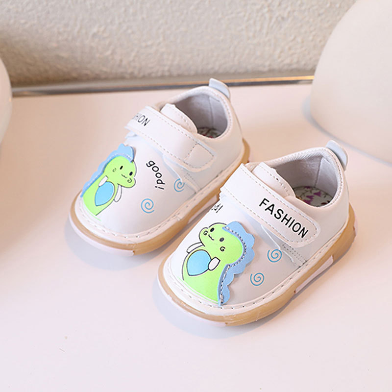 Newborn Baby Squeaky Shoes Soft Non-slip Infant Toddler Leather Cutefeet First Walkers Autumn Spring Little Kids Shoes Sizes 15 - 19