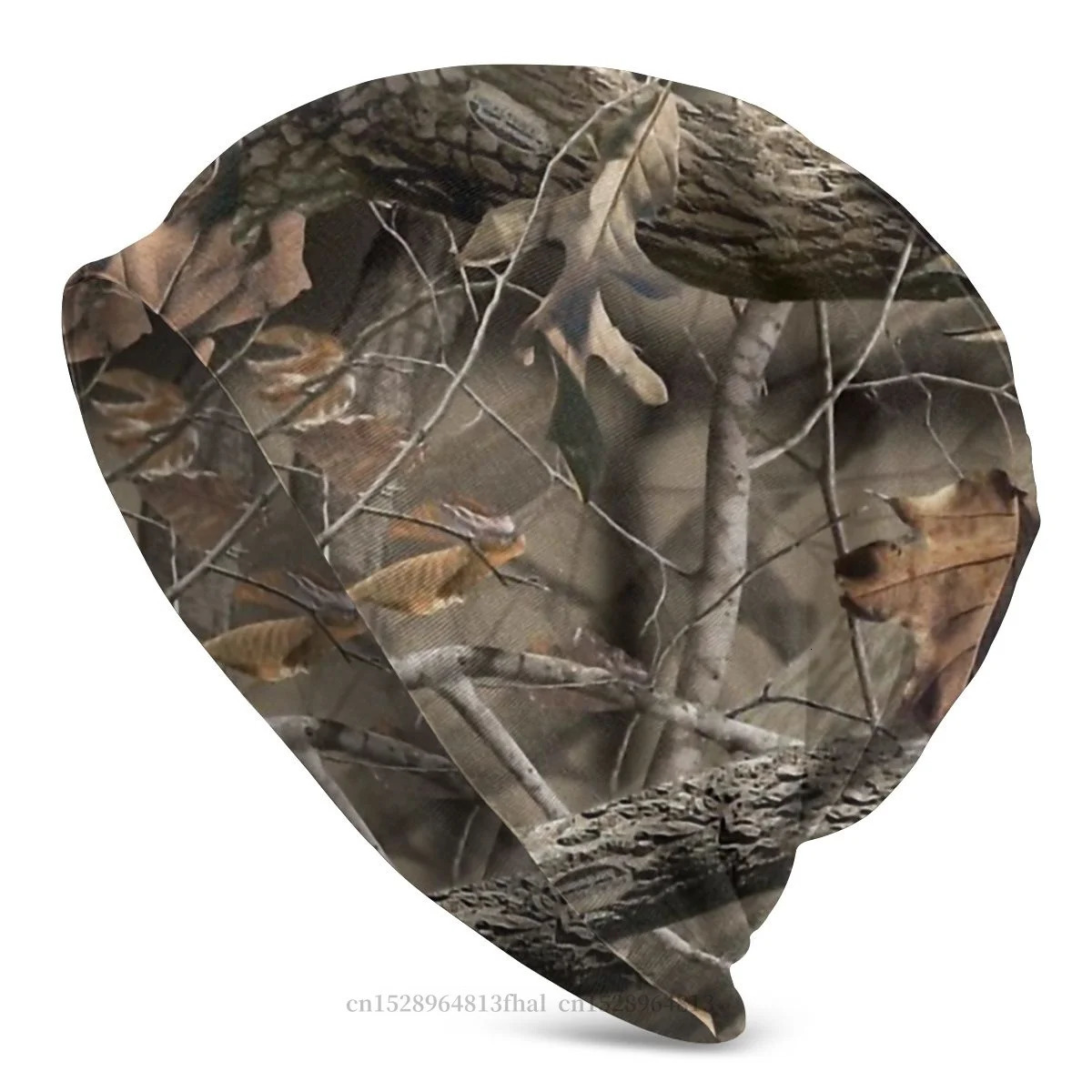 Outdoor Beanie hat real tree knitted hat trendy skull Beanie hat mens earmuffs 241211