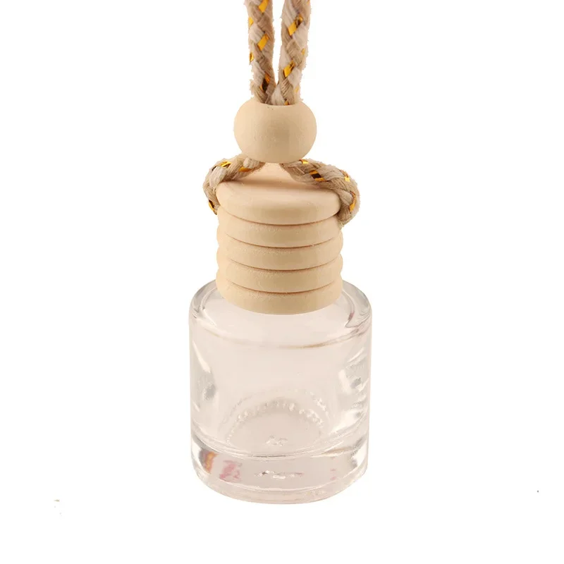 8ml Hanging Car Air Freshener Diffuser Empty Pendant Perfume Aromatherapy Bottle Clear Glass Refillable Ornament Vials