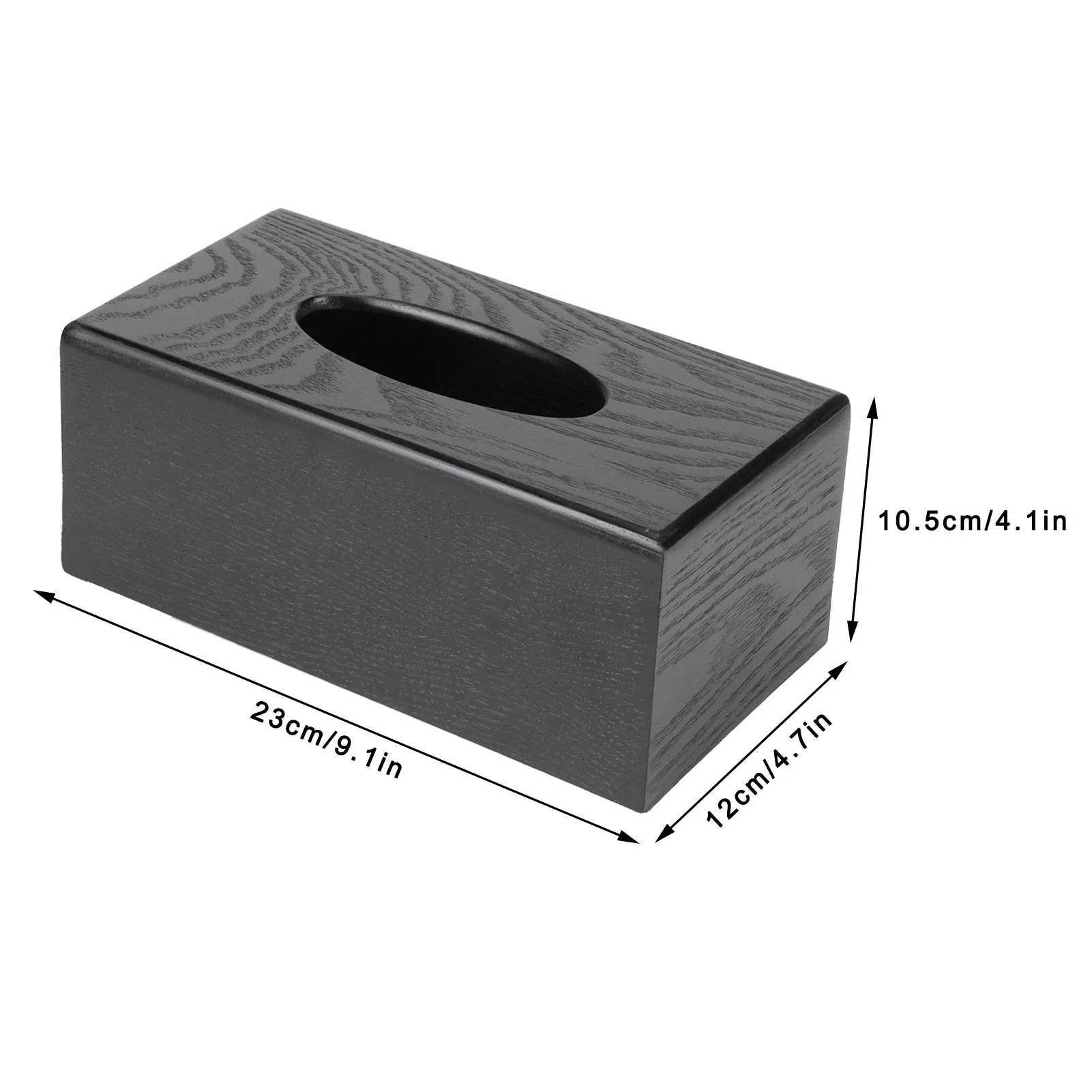 Black Wooden Tissue Box Napkin Case Elegant Style Tissue Holder 23x12x10.5cm for He Hotel Living Ro Y241218