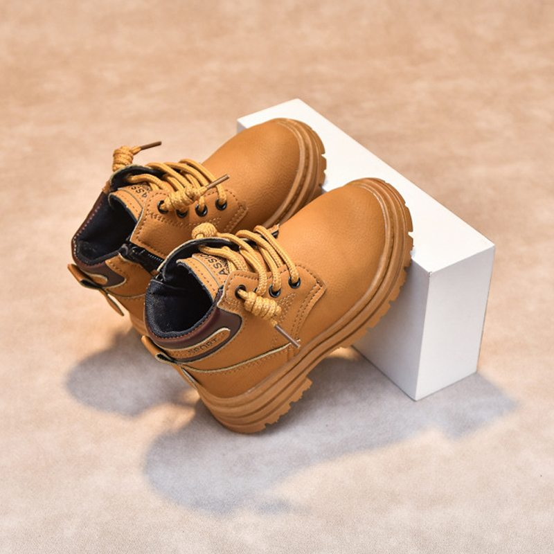 Child Shoes Short Ankle Snow Boots Kid Boots Boy Girl Fashion Soft PU Leather Warm Cutefeet Toddlers Children Boots Size 21 - 30