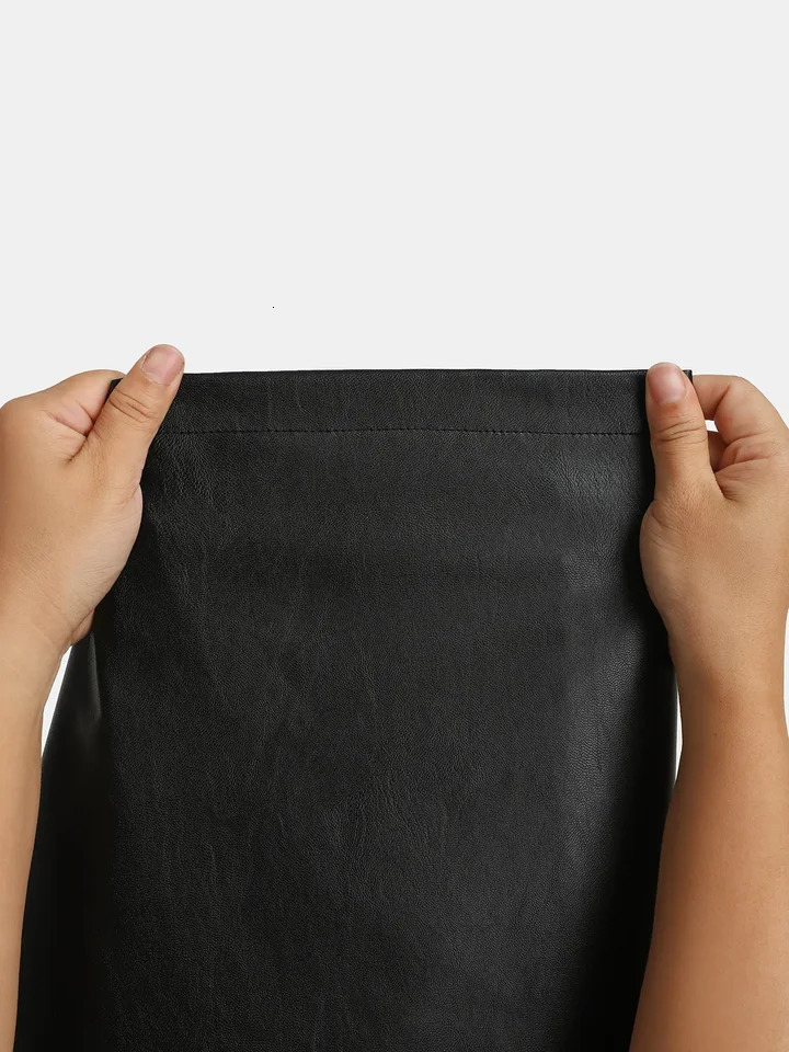 Autumn and Winter Long Womens Leather Jacket Fashionable Ladies Doublebreasted Buckle Belt Trench Coat 241217