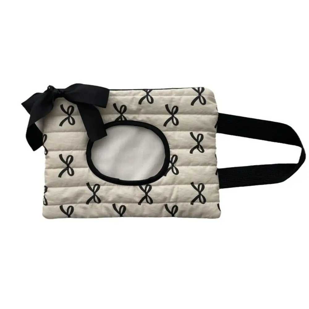 Nordic Style Hanging Cotton Bowknot Paper Napkin Boxes Y2K Issue Bag Thread Napkin Holder Tissue Bag Storage Box Y241218