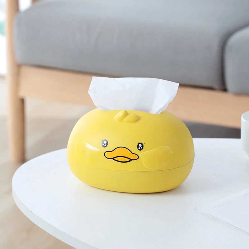 1pc Cartoon w Duck Tissue Box Creative He Living Ro Coffee Table Paper Box Net Red Dormitory Desktop Tissue Storage Box Y241218