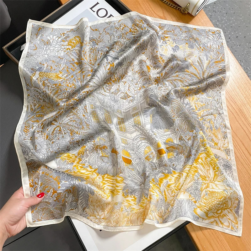 100% Real Silk Scarf Natural Shawl Wraps Women Ladies Fashion Scarves Foulard Bandana Square Headband Hijab Poncho Pashmina 241218