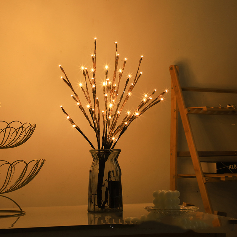 Creative LED Branch Lights with Stem for Atmosphere Enhancement in Homes and Gardens