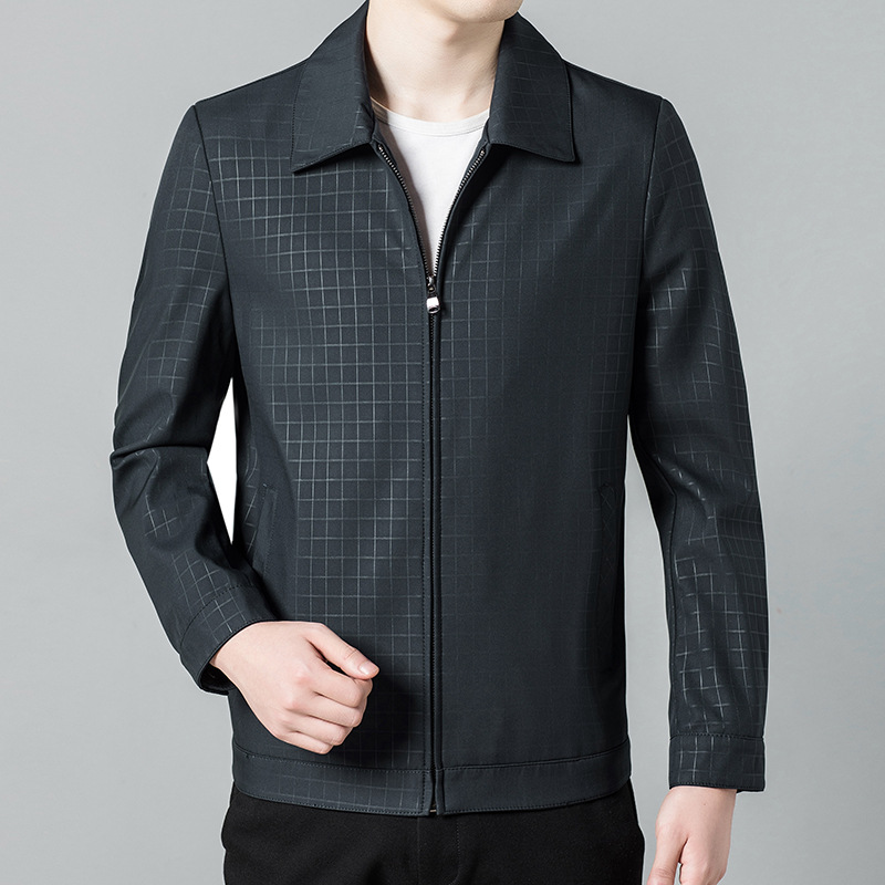M12171 Autumn jacket business lapel middle-aged and elderly men's casual tops