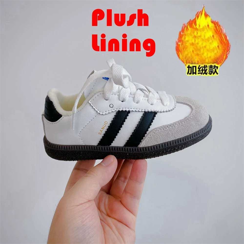 2024 new childrens shoes boys soft sole comfortable plus velvet sports casual shoes Korean version thick warm girls Forrest Gum X241218