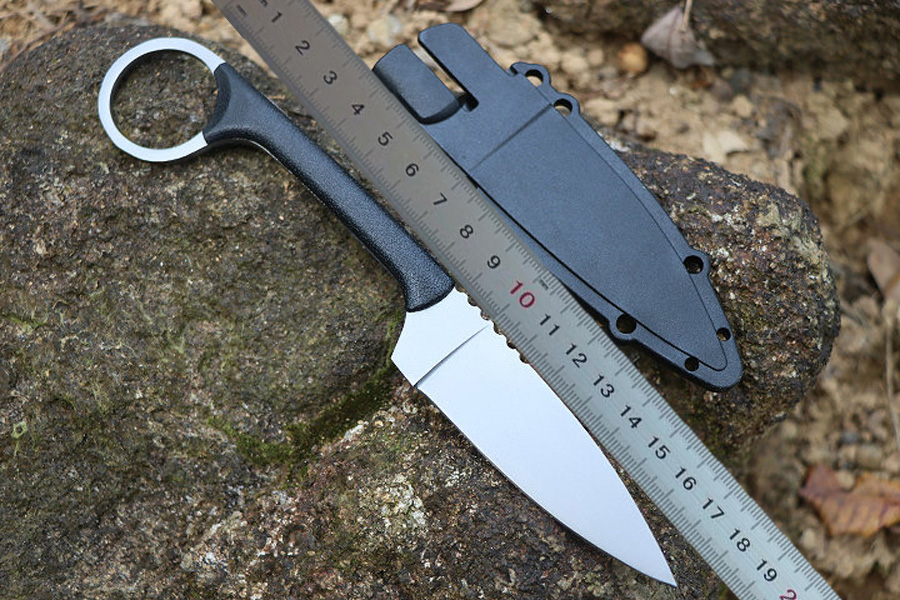 Top Quality M7844 Survival Straight Knife 3Cr13Mov Satin Blade Full Tang GRN Handle Outdoor Camping Hiking Fishing EDC Fixed Blade knife Knives with K