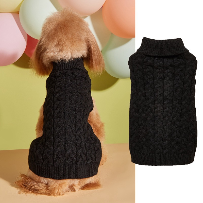 Dog Apparel Pet Clothes Cross-border new two-legged leisure solid color knitted comfortable Teddy Bichon dog sweater