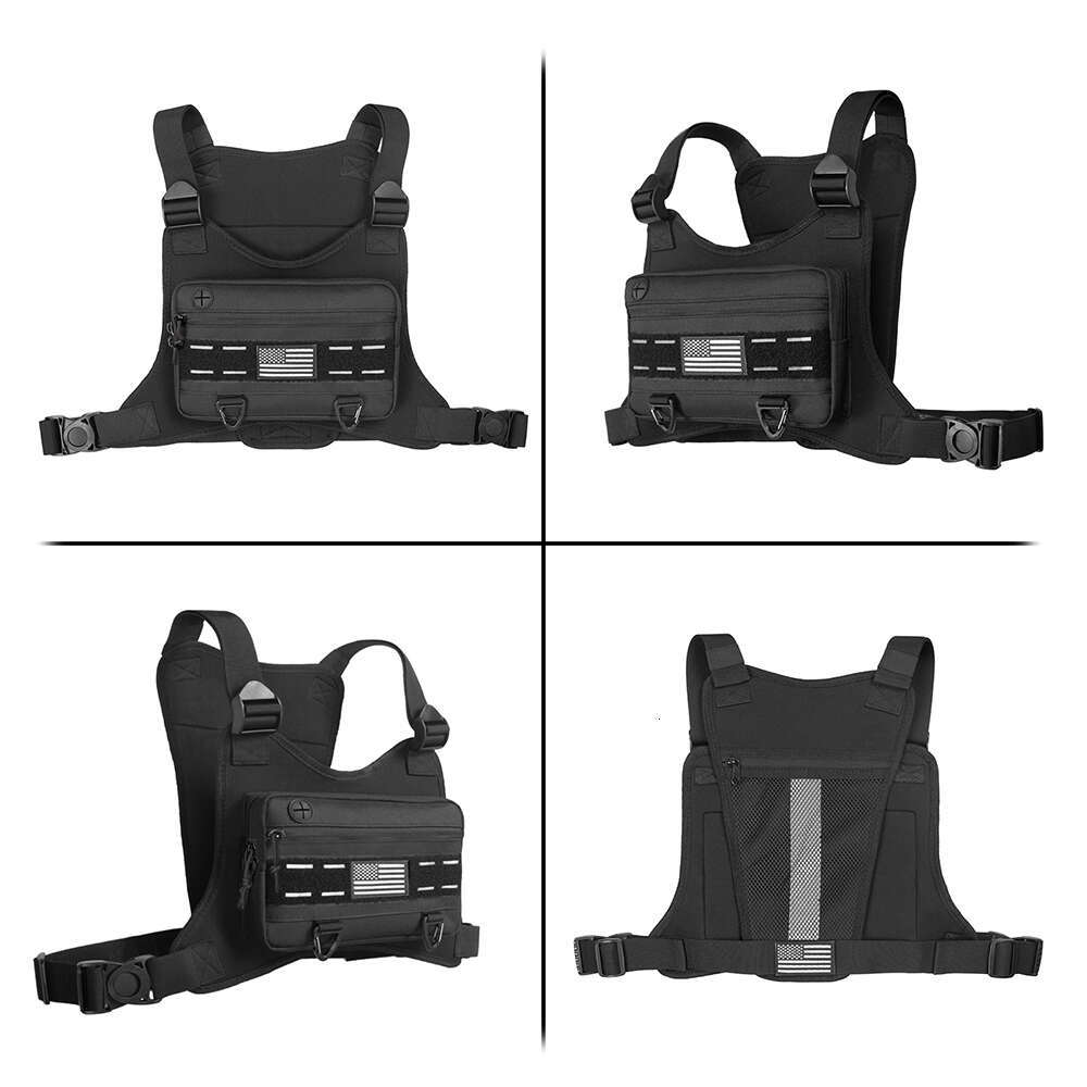 Backpack Sports Bag For Men, Tactical Backpack Fits Pistol, Adjustable Anti Theft Chest Pack Breathable Running Vest Pouch