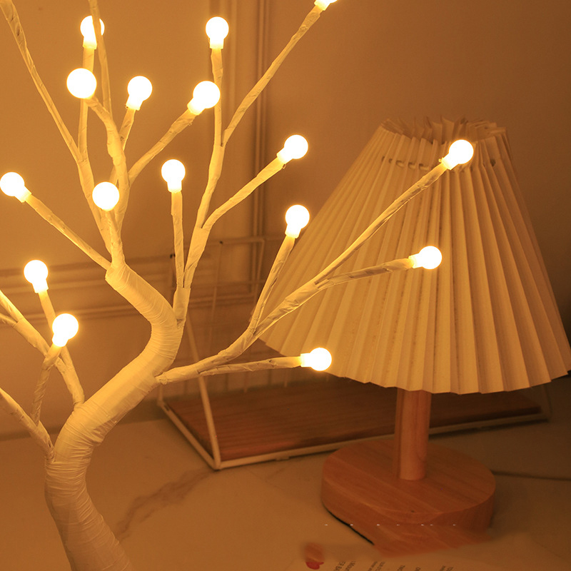 LED Simulated Small Tree Light - Spherical Star Night Lamp for Room Decoration