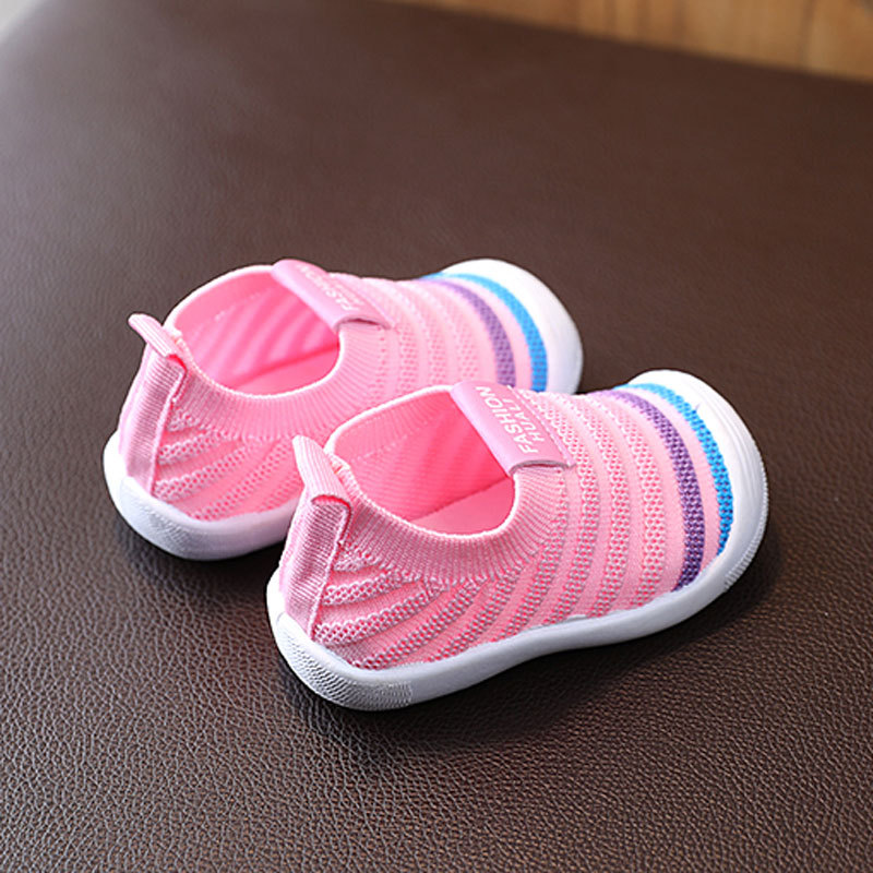 Baby First Walkers Infant Knitted Shoes Toddler Soft Sole Indoor Outdoor Casual Shoes for Little Kid Size 16 - 21