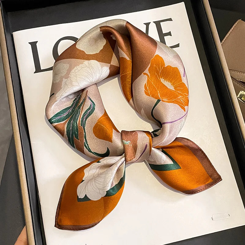 100 % natural silk mulberry scarf Women Fashion Neck Scarfs Office Lady Hair Foulard Kerchief Female Bandana Shawl Scarves 241218