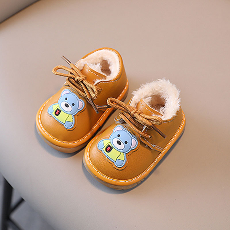 Infant Winter First Walkers Shoes Plush Warm Baby Girl Shoes Cute Cartoon Casual Boy Shoes Littlesprouts Flat Soft Comfortable Toddler Shoes Sizes 16 