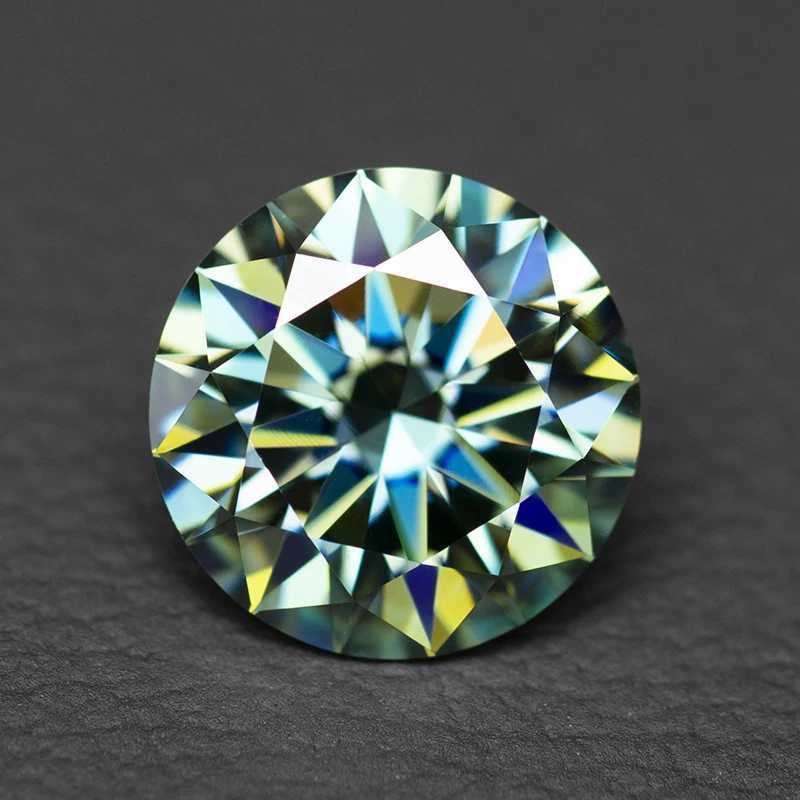 Never Fade Peacock Blue Round Cut Moissanite 1.0-3.0ct Moissanite Loose Gemstone Passed GRA Certificate Diamond Tester W241214