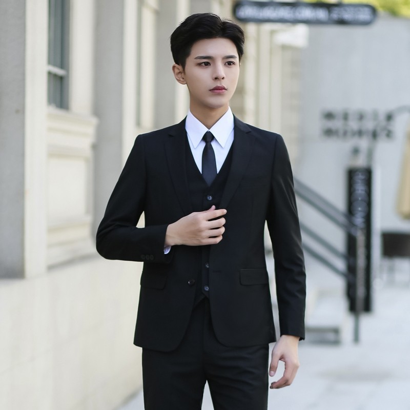 J1218Men's business suit slim fit small suit jacket casual professional