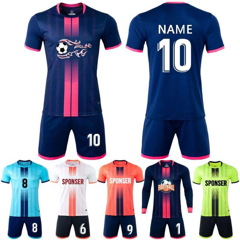 2025 Set for Men Kids Soccer Tracksuit Jersey Kit Quick Drying Breathable Man Children Team Training Football Uniform