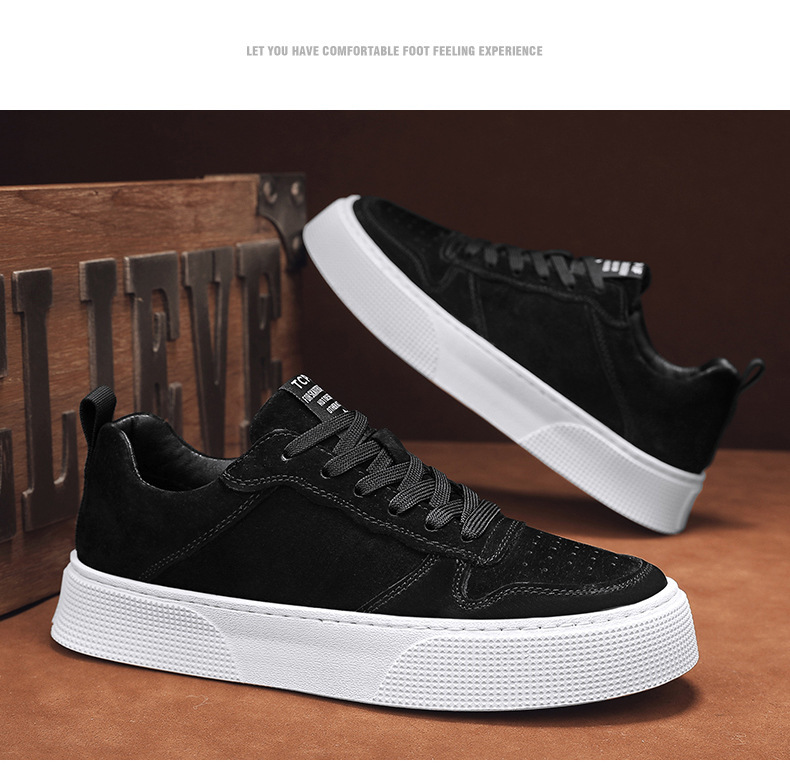 2025 spring summer autumn trend wear-resistant men's shoes comfortable thick soles 100 board shoes light fashion casual sports shoes