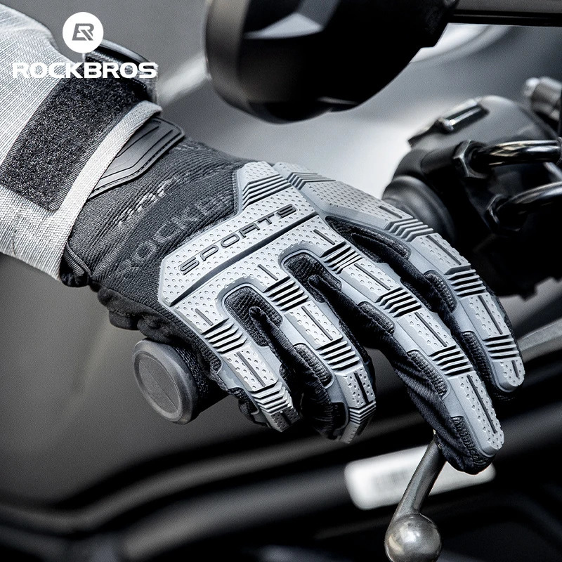 ROCKBROS Tactical Gloves Touch Screen Riding Cycling Gloves MTB Gloves Thermal Warm Motorcycle Winter Autumn Bike Gloves 241218