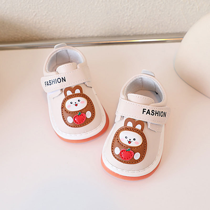 2025 Baby Newborn Casual Squeaky Shoes Toddler Soft Bottom First Walking Shoes Cutefeet Children's Sneakers Rabbit Cartoon Kids Shoes Sizes 16 - 
