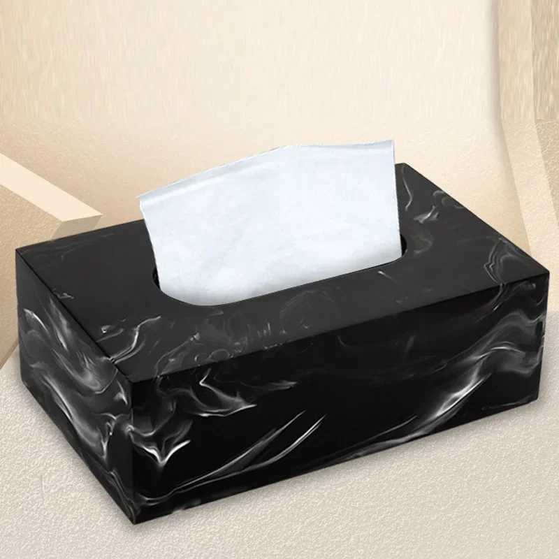 Texture resin tissue box creative decoration for his life Ro bathroom accessories supply dining table paper box Y241218
