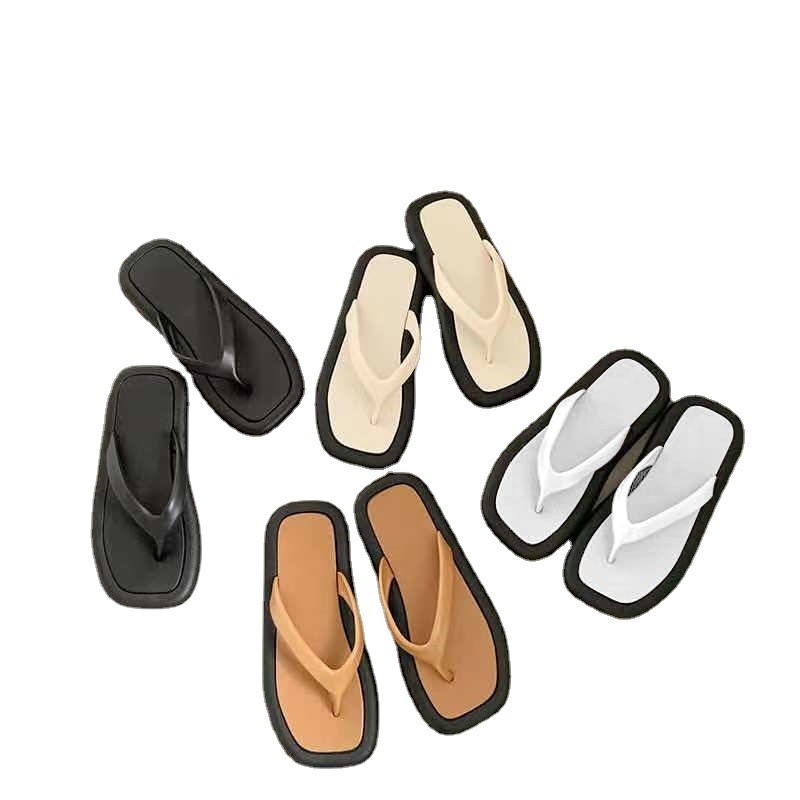 Free shipping for womens mens summer fashionable flip flops with flip flops grey brown black Non slip flat slippers