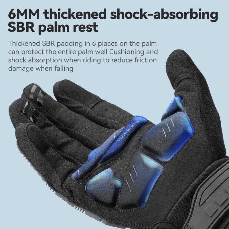 ROCKBROS Tactical Gloves Touch Screen Riding Cycling Gloves MTB Gloves Thermal Warm Motorcycle Winter Autumn Bike Gloves 241218