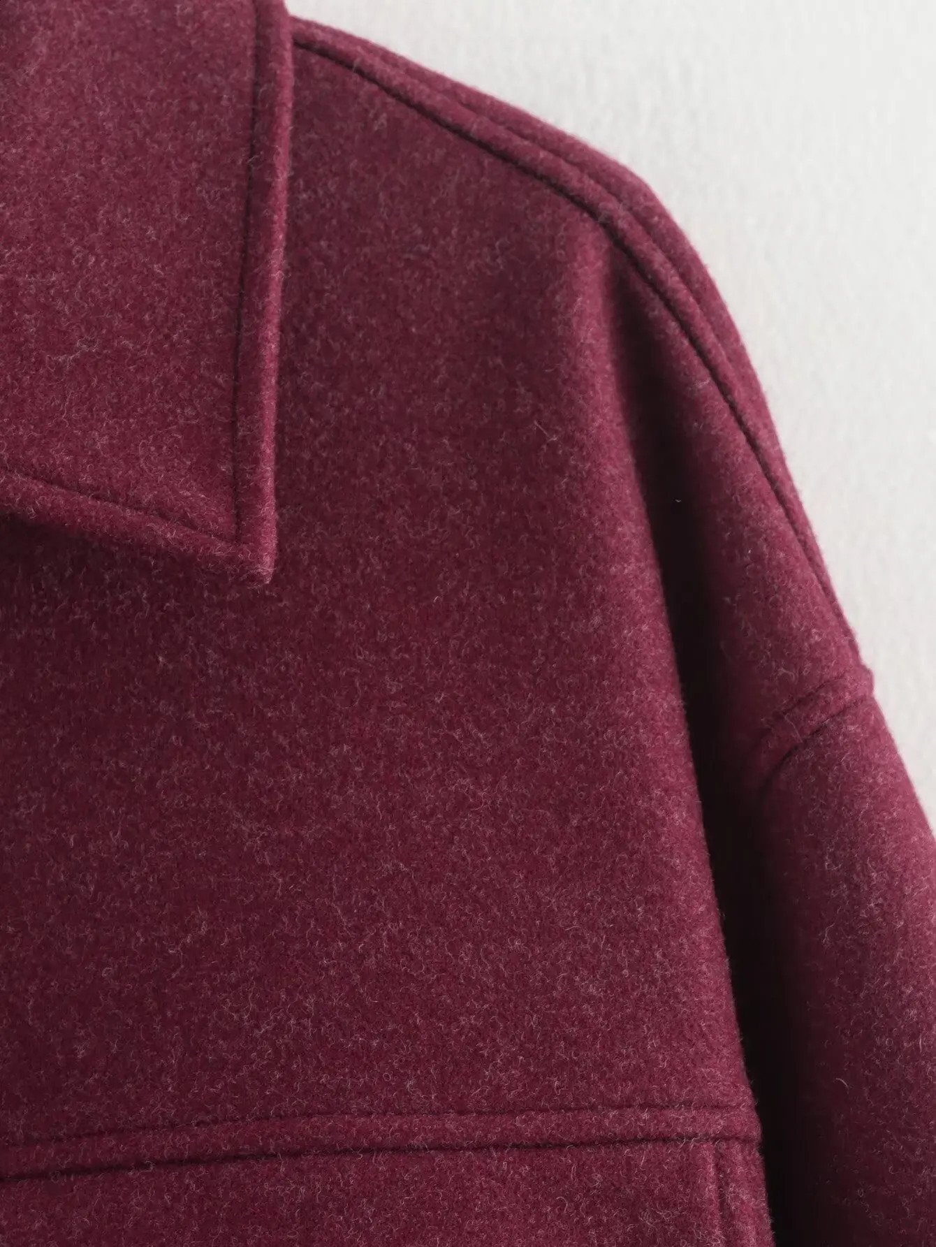 UETEEY 2024 premium outerwear womens winter Burgundy 241212Z