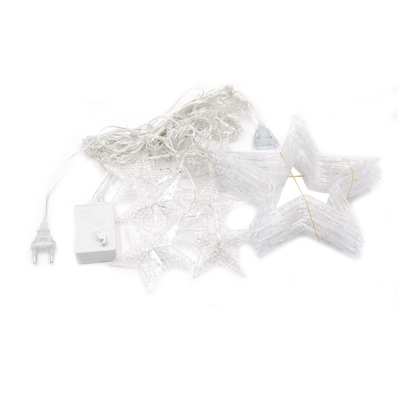 LED Star & Moon Remote Control Curtain Lights - Perfect for Outdoors, Holidays, Home Decor
