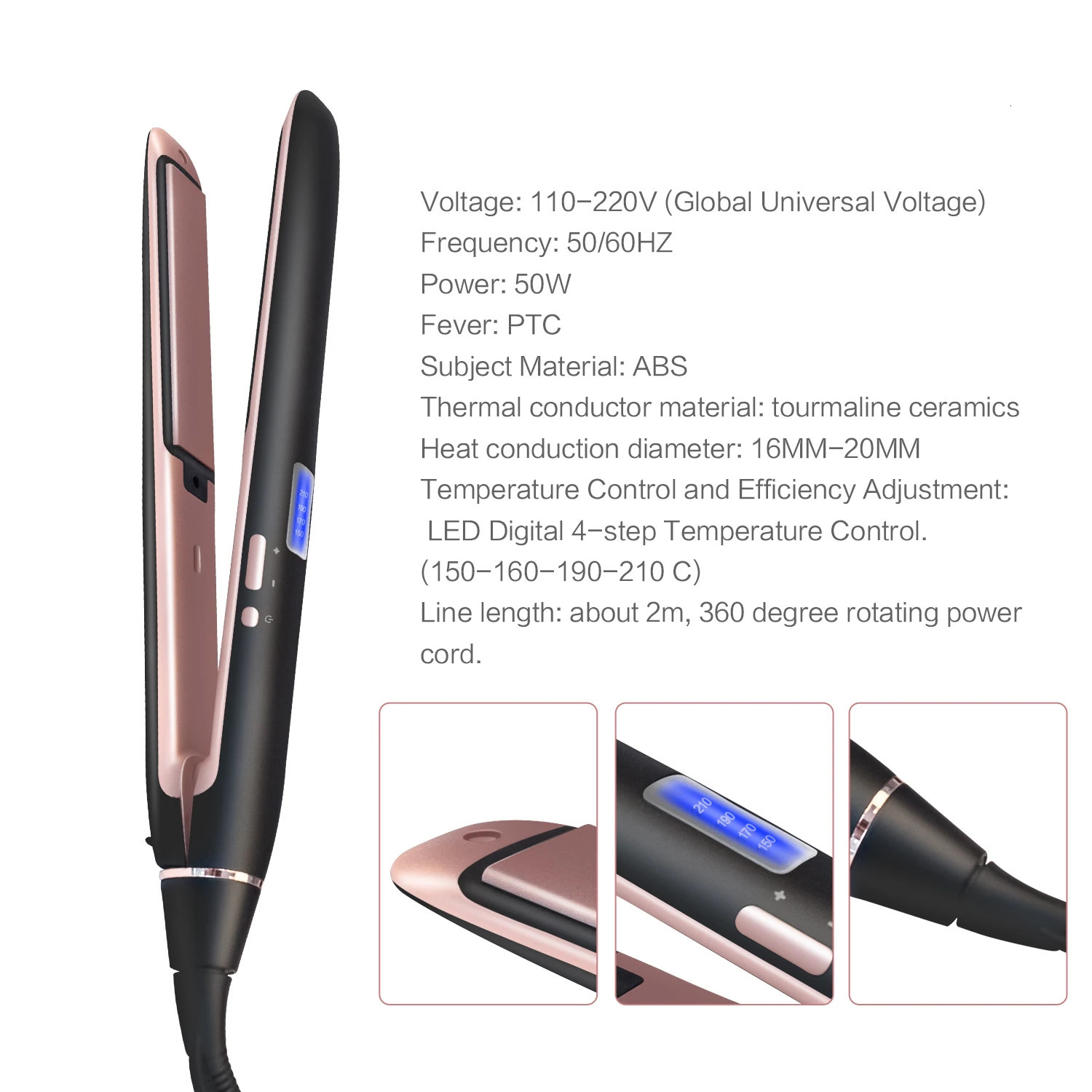 Hair Flat Irons Ultrasonic Infrared Cold Hair Care Iron Keratin Treatment for Frizzy Hair Recovers the Damaged Hair Straightener 241224