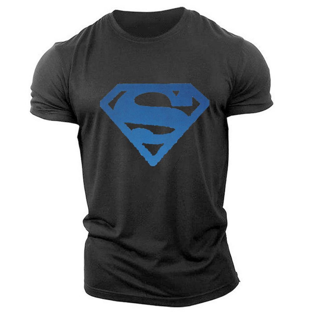 New Men's Summer superman T Shirt 3D Printed Cartoon Hero Hip Hop Top