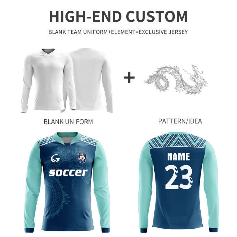 2025 Custom Sublimation Polyester Team Sports Football T-Shirt Youth Boys Girls College Soccer Jersey Long Sleeve Shirts With Pockets