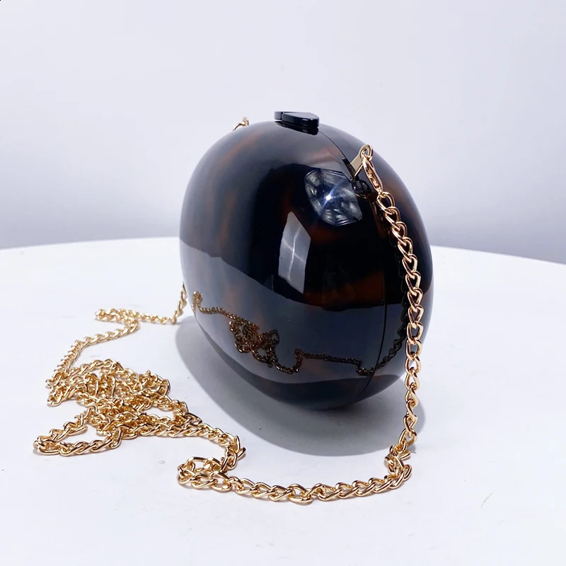 Oval Acrylic Wedding Evening Clutch Party Bag For Women er Handbag And Purse 2024 In Fashion Shoulder Crossbody 241216
