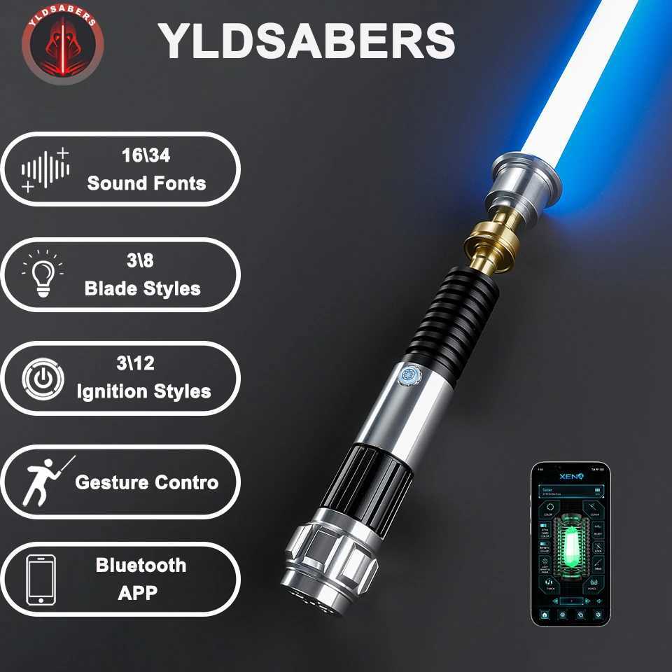 People Kenobi Lightsaber Xenopixel Light Saber Metal Handle Pixel Laser Sword Heavy Dueling Cosplay Neopixel Sabers Toys W241218