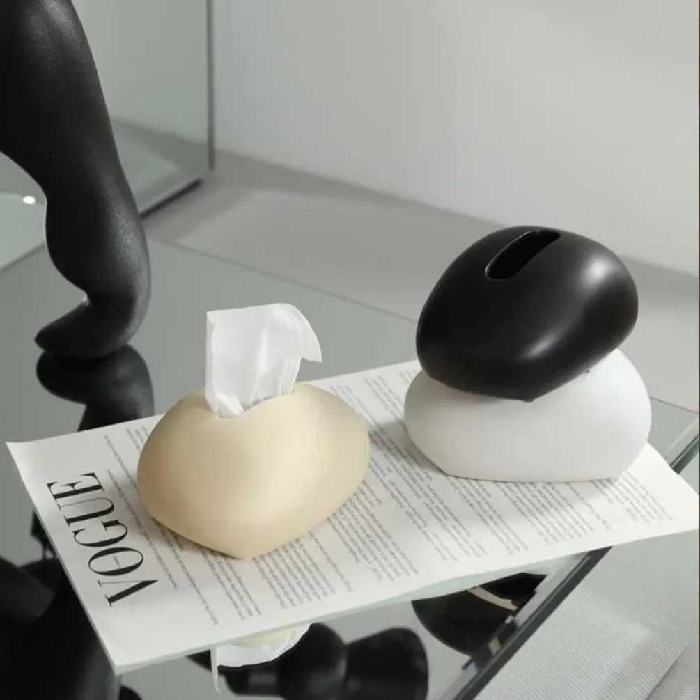 Nordic tissue box ceramic bedding storage box new decorative household towel rack high-quality napkin dispenser Y241218