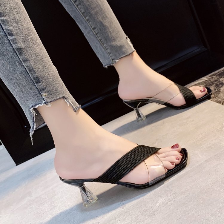 Transparent High Ddmywed Heeled Women In Summer New Slim Square Open Toe Roman Sandals For S Trend Chinese Brand Shoes F Ddmysaturn
