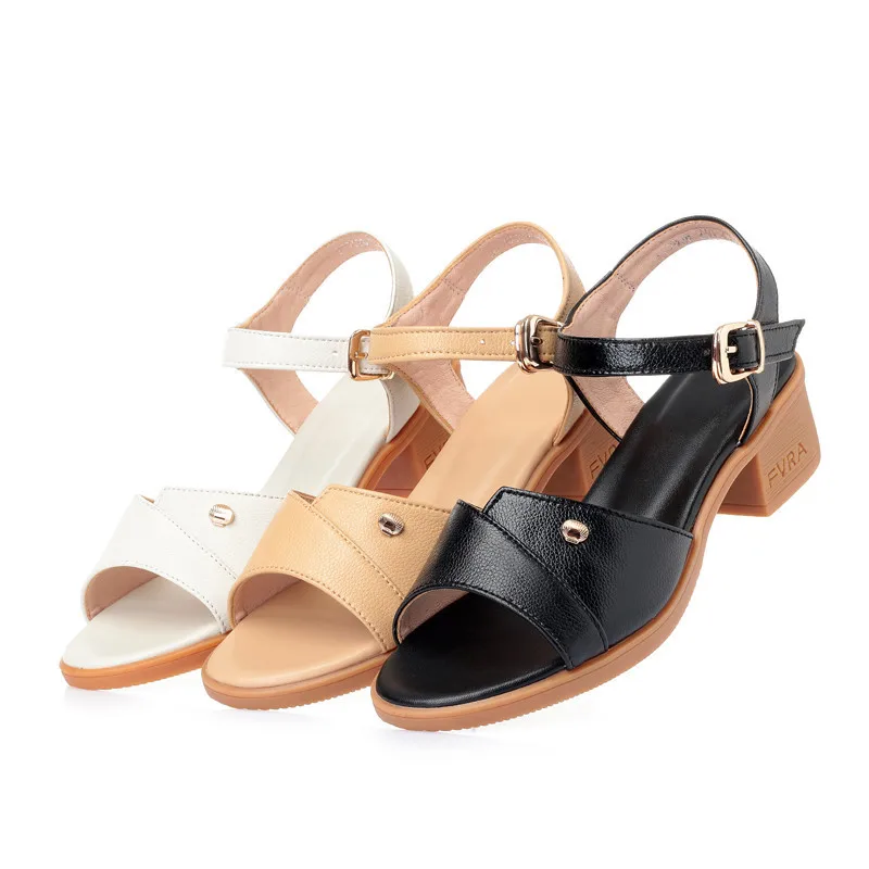 AIYUQI Sandals Summer Women Women's Sandals Women's Brand Shoes Sandals Genuine Leather for Female Large Size 41 42 43