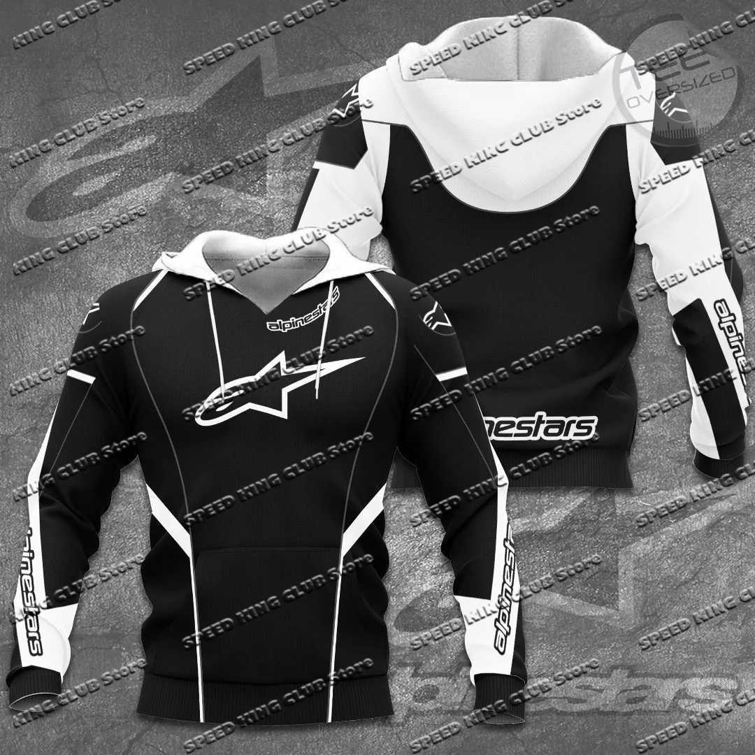 Men's Hoodies Sweatshirts MTB Europe and the United States popular new 3D printed mens motorcycle hoodie sports bike clothing brand autumn top T241204