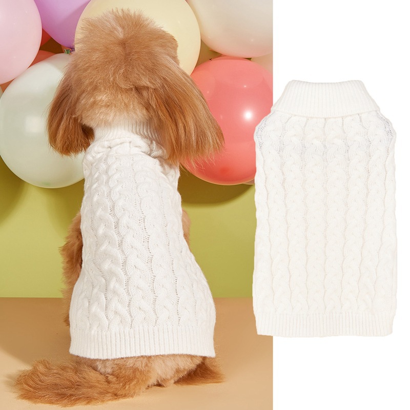 Dog Apparel Pet Clothes Cross-border new two-legged leisure solid color knitted comfortable Teddy Bichon dog sweater