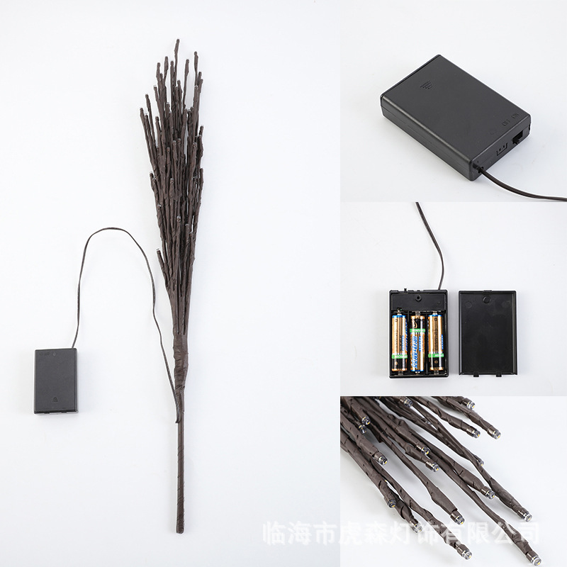 Creative LED Branch Lights with Stem for Atmosphere Enhancement in Homes and Gardens